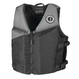 Mustang Young Adult Rev Foam Vest - Grey/Light Grey/Fluorescent Yellow - Universal