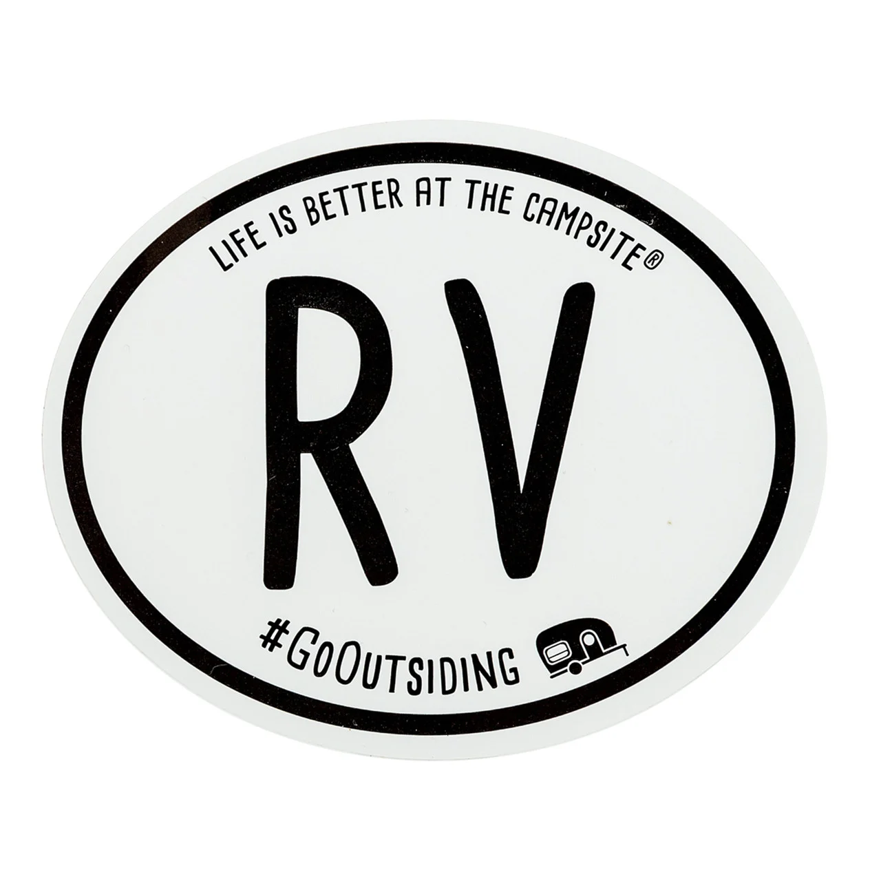 Camco 53252 "Life is Better at the Campsite" RV Decal - White - 53252