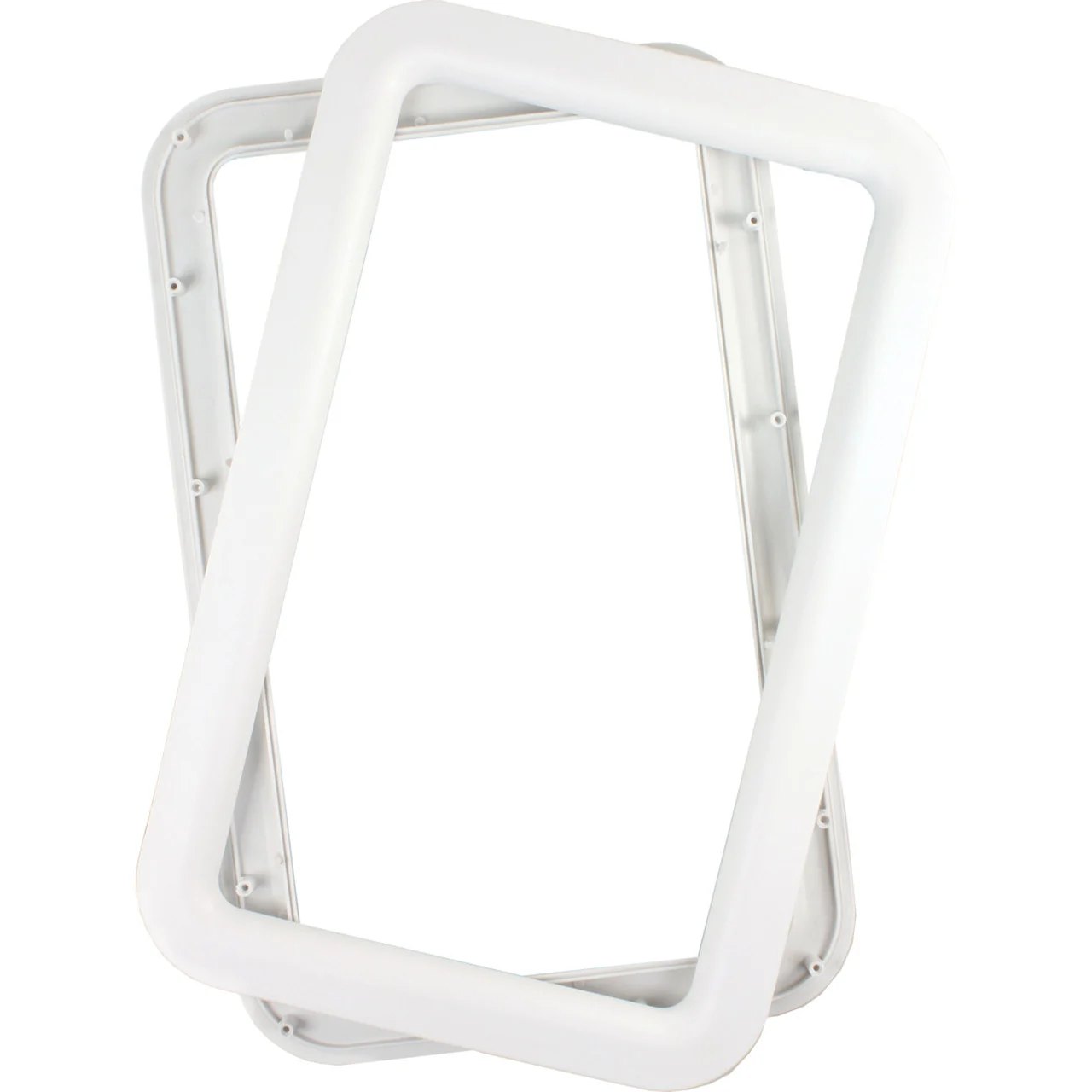 JR Products 11011 Deluxe RV Entry Door Window Frame Set - White - 11011
