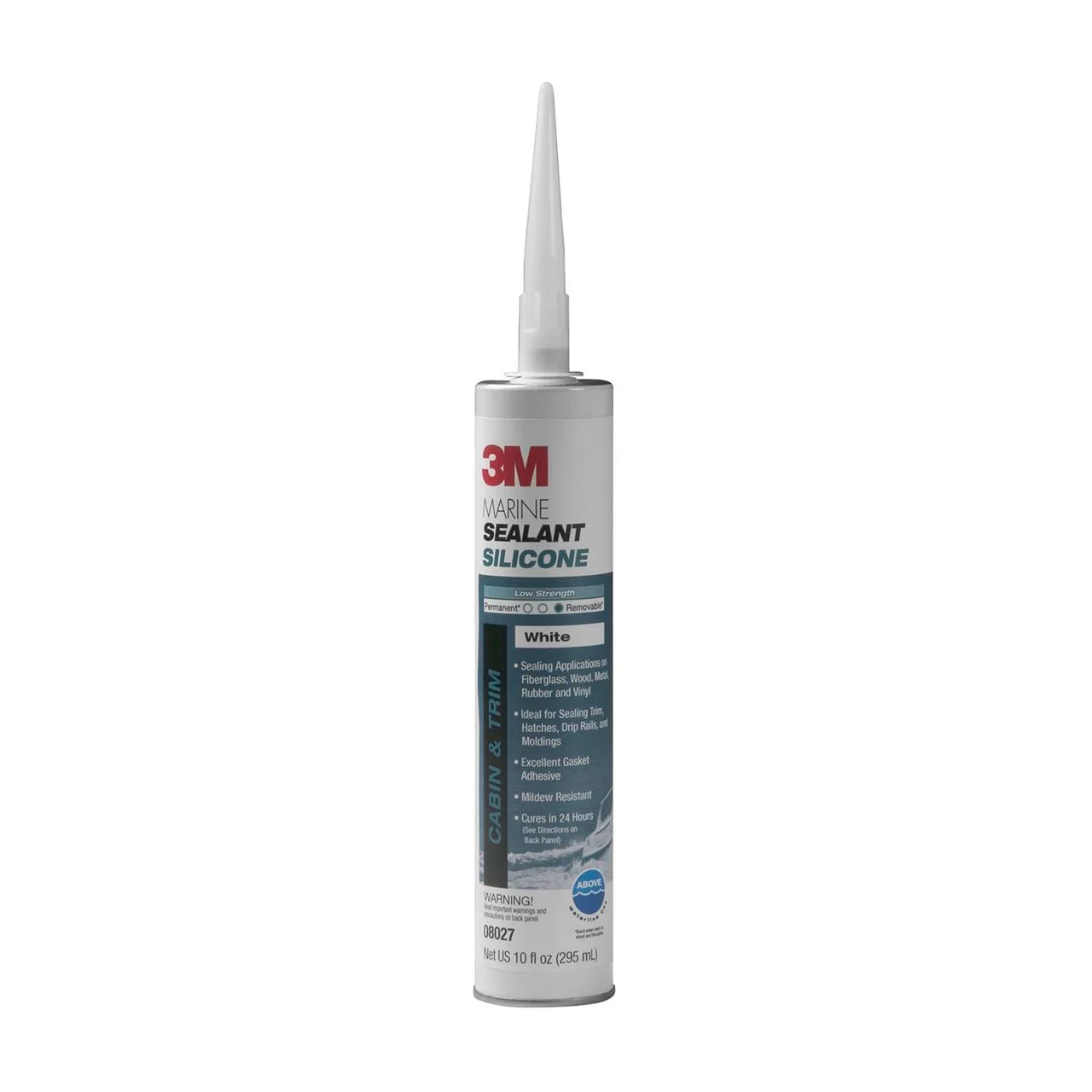 3M 08029 Marine Grade Silicon Sealant - Clear, 1/10 Gallon - 7000120477