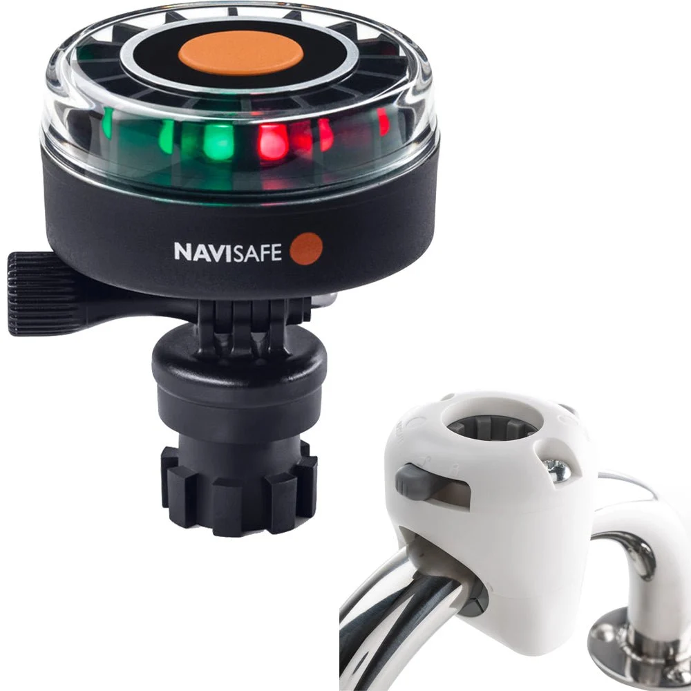 Navisafe Navilight 2NM Tricolor w/Navimount Base & Rail Mount - White – Marine Boat Replacement Part
