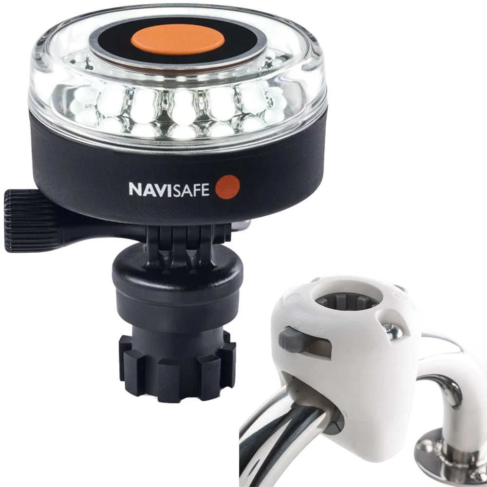 Navisafe Navilight 360° 2NM White w/Navimount Base & Rail Mount - White – Marine Boat Replacement Part
