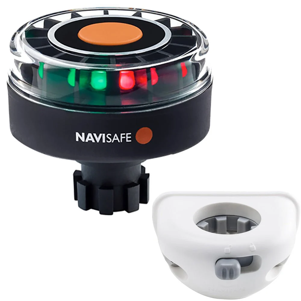 Navisafe Navilight Tricolor 2NM w/Navibolt Base & Vertical Mount - White – Marine Boat Replacement Part