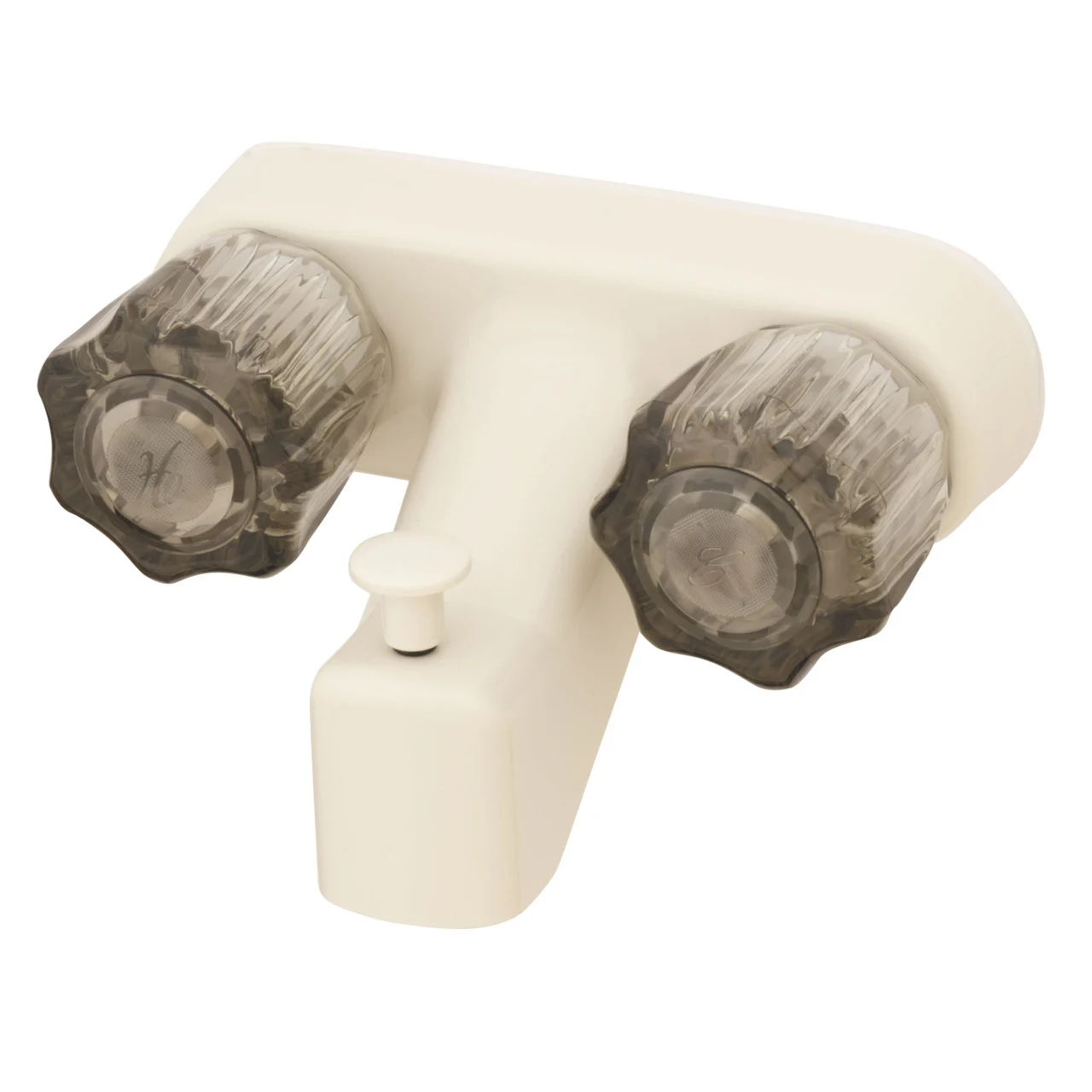 Empire Brass U-YCJW41VBB RV Non-Metallic Tub/Shower Diverter With Smoked Crystal Handles and Vacuum Breaker 4" - Biscuit - U-YCJW41VBB