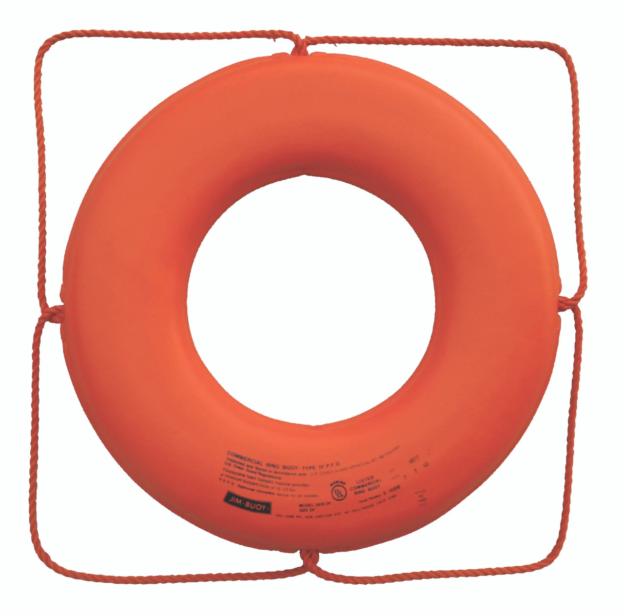 Jim-Buoy GO-X-30 U.S.C.G. Approved GX-Series Life Ring - 30", Orange - GO-X-30
