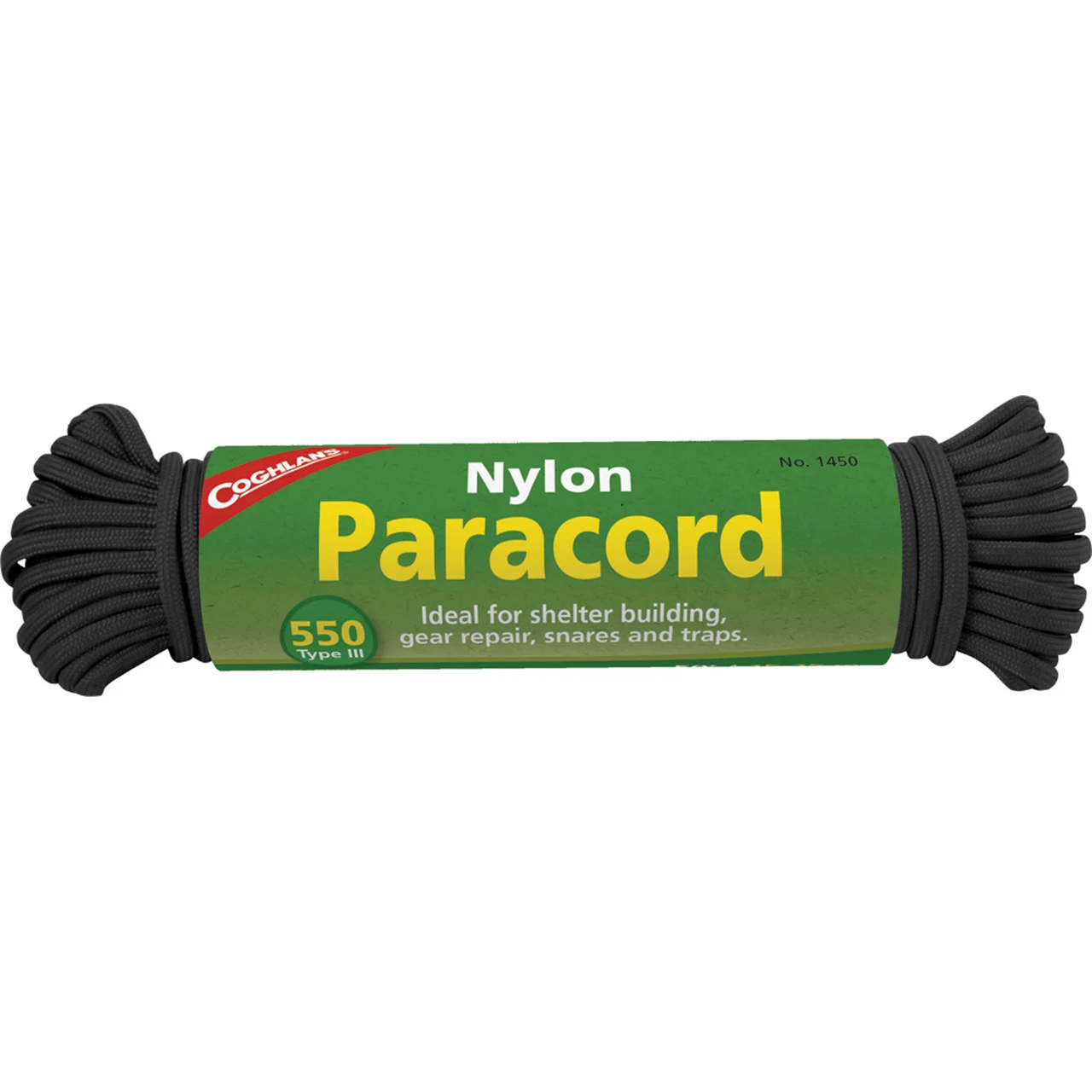 Coghlan's 1450 50' Nylon Paracord, Black - 1450