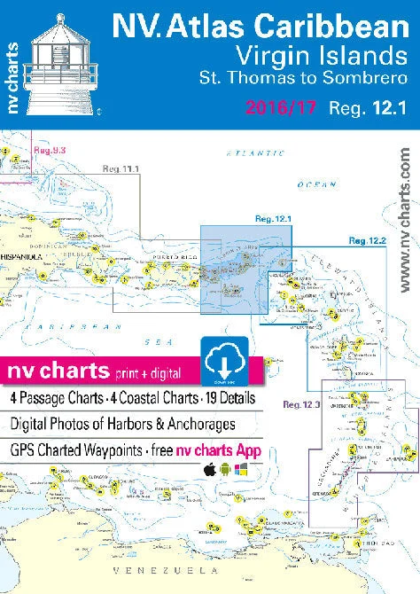 NV Charts 12.1, Virgin Islands, St. Thomas to Sombrero