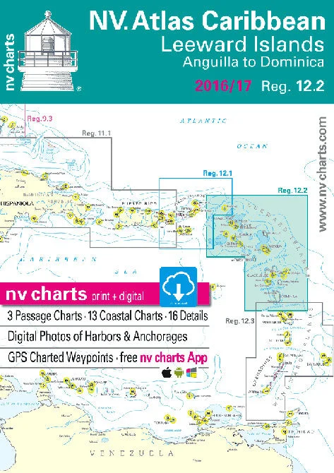 NV Charts 12.2, Leeward Islands, Anguilla to Dominica