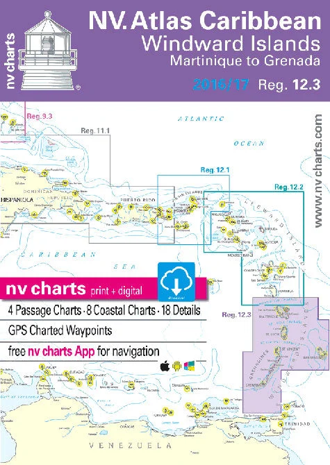 NV Charts 12.3, Windward Islands, Martinique to Grenada