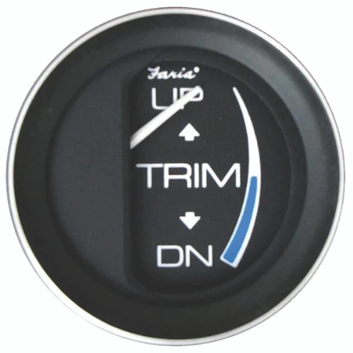 Faria 13016 Coral Trim Gauge (Johnson/Evinrude/Suzuki Outboard) - 2", Black - 13016