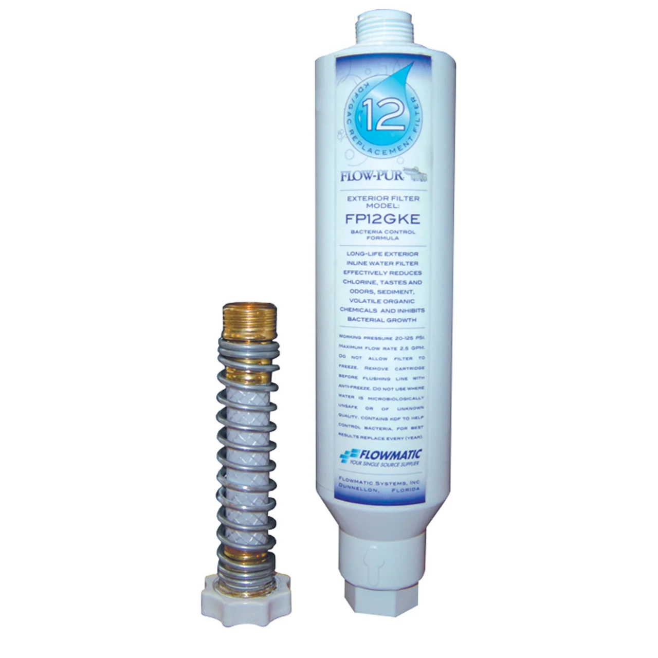 Flow Pur FP12GKE GAC/KDF Inline Replacement Filter - FP12GKE