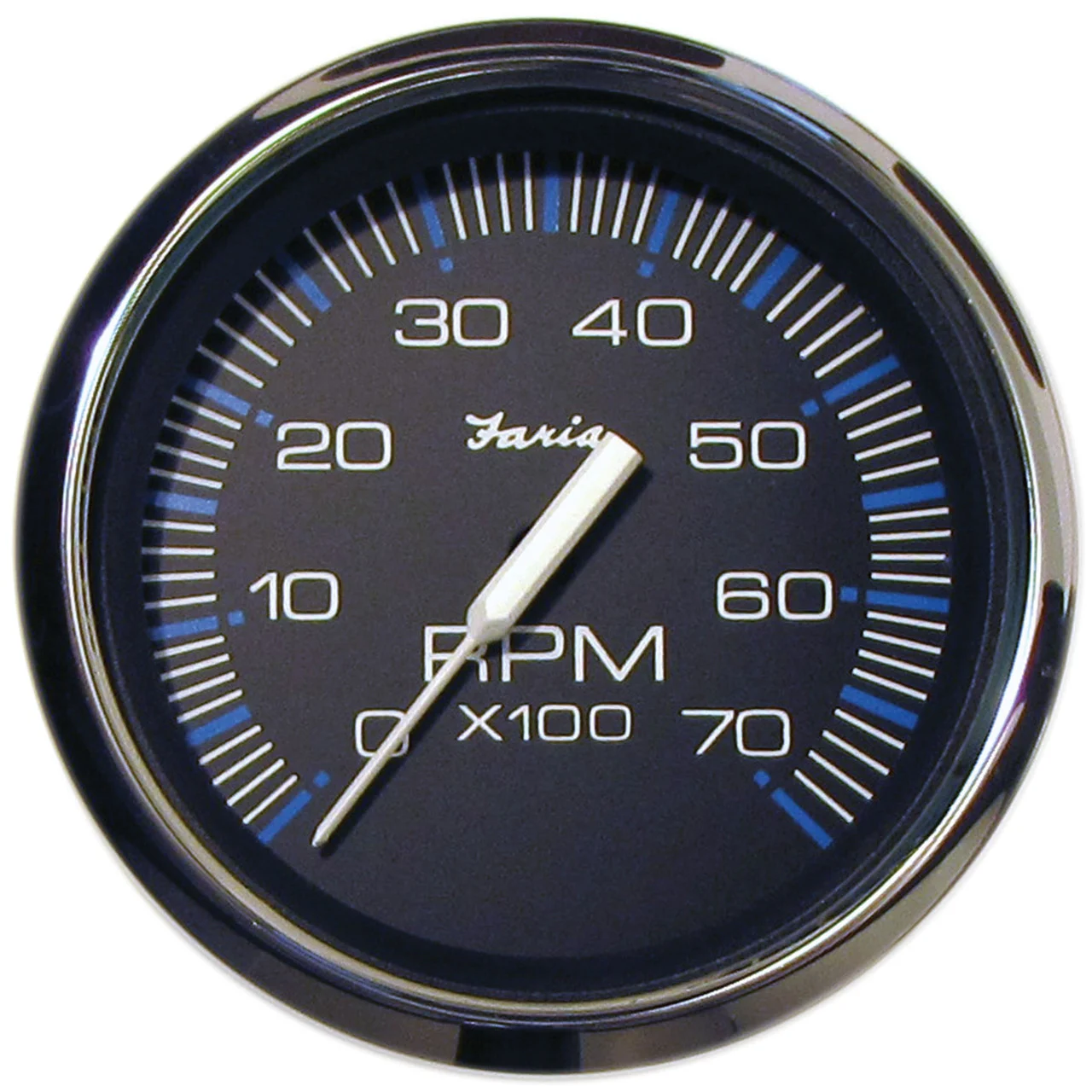 Faria 33718 Chesapeake Stainless Steel Tachometer (7000 RPM) - 4", Black - 33718