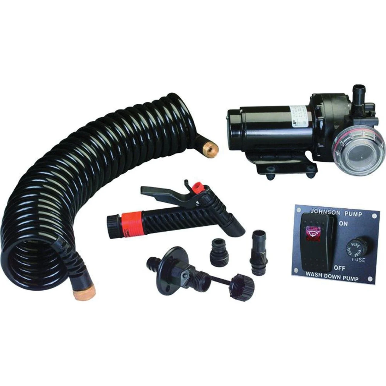 Johnson Pump Aqua Jet 5.2 GPM Washdown Kit, with Hose, 24V - 64534-24