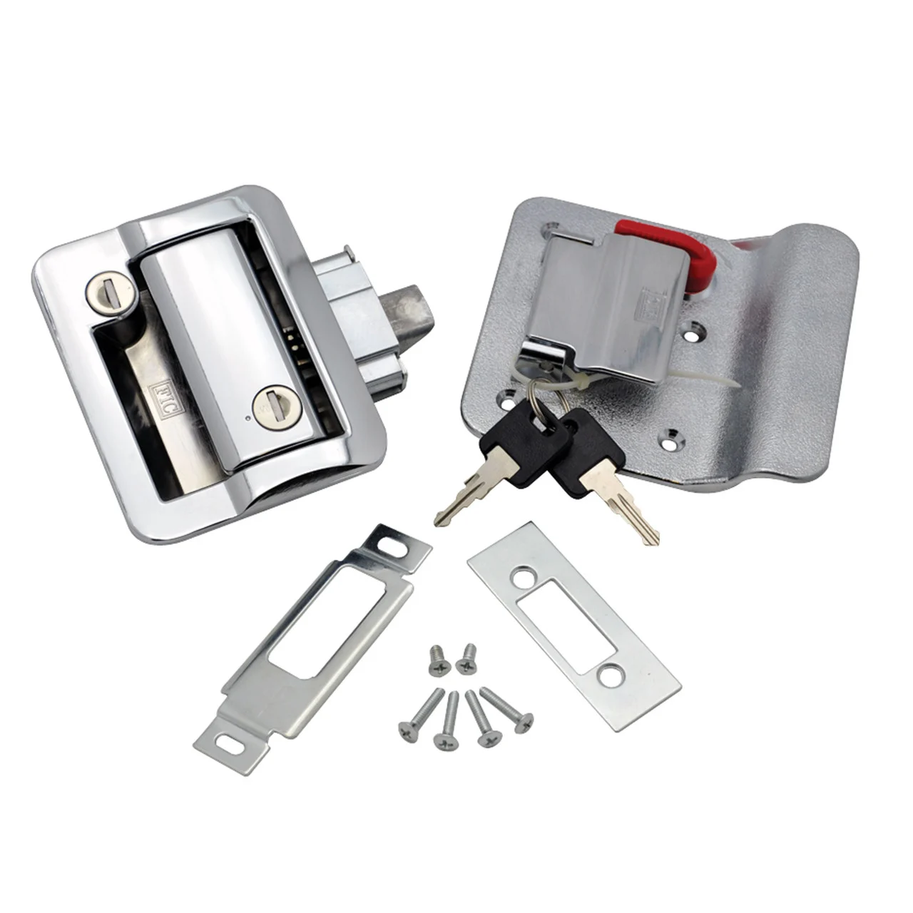 Fastec 43610-00 FIC Travel Trailer Lock with Deadbolt - Chrome - 43610-00