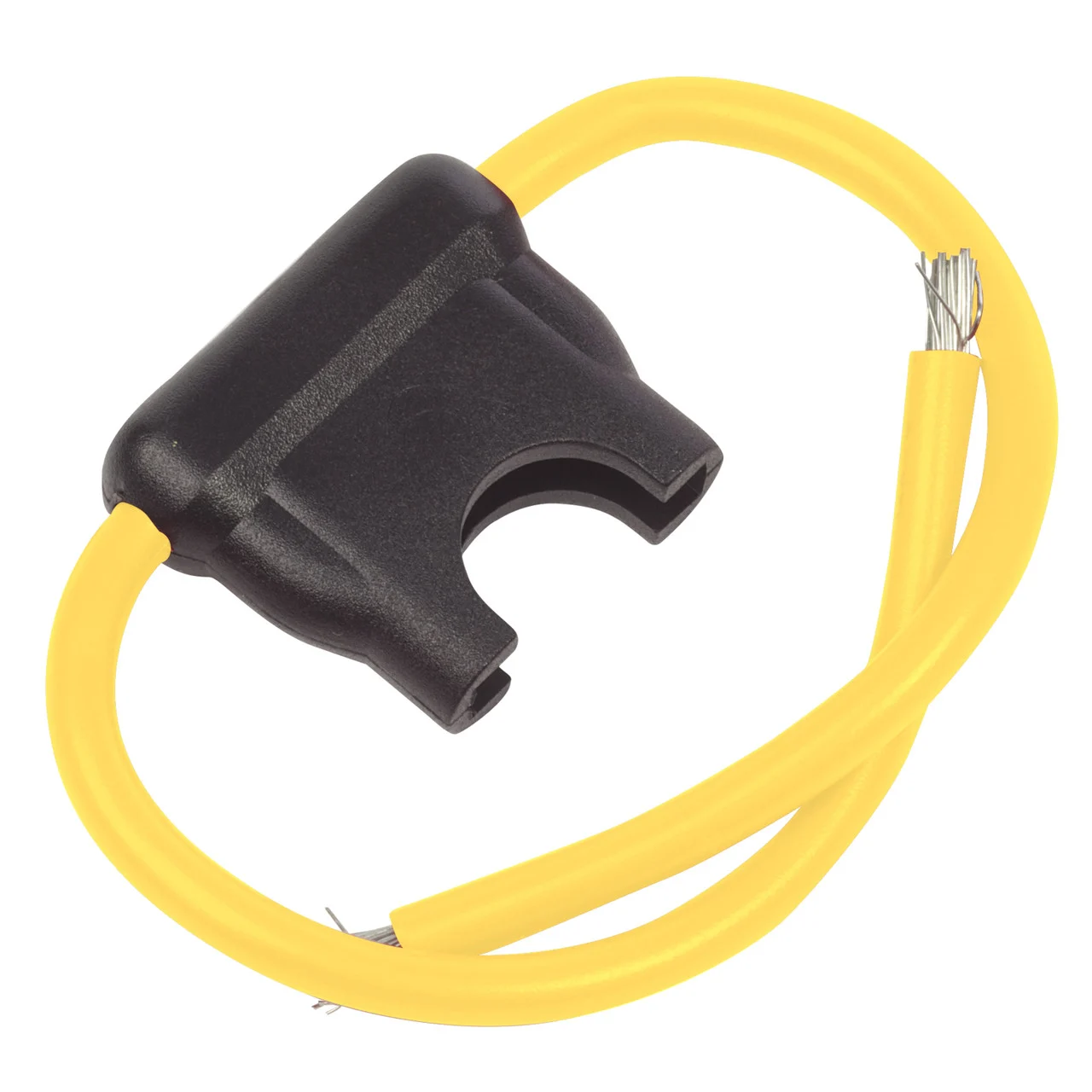 Bussmann BP/HHD-RP HHD ATC Fuse Holder with #12 Yellow Leadwire - Black, 30 Amps, Blister Pack - BP/HHD-RP