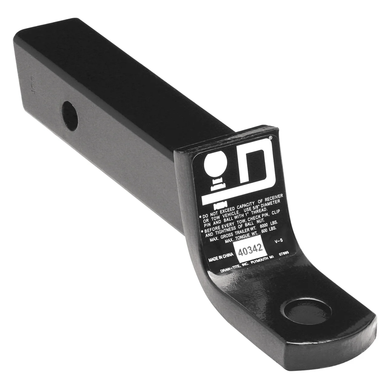 Reese 40346 Class IV Quick Loading Ball Mount - 7,500 lbs. GTW, 1" Ball Hole, 10-3/8" Length, 4-3/4" Rise, 6" Drop, Black - 40346