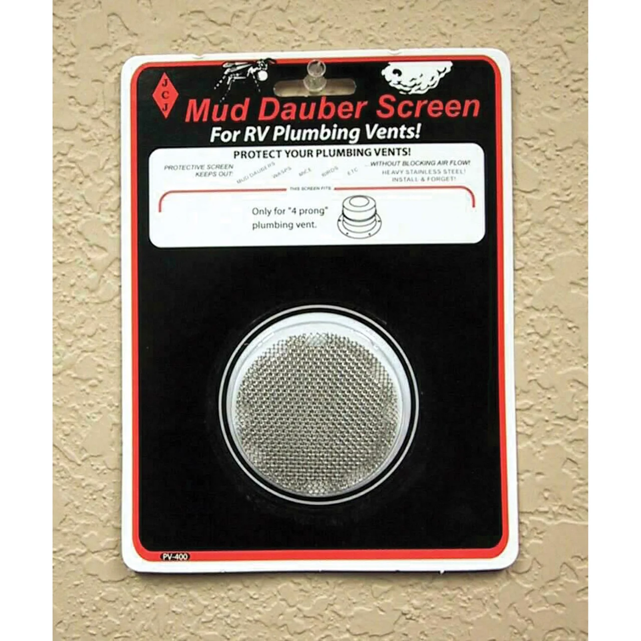 JCJ PV-400 Mud Dauber Screens for RV Plumbing Vent - PV-400: Screen Plumbing Vent - PV-400
