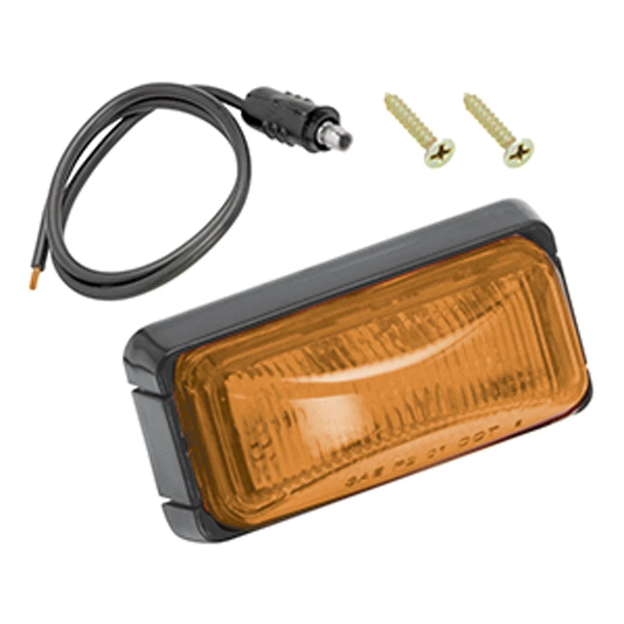 Wesbar 203292 Side Marker Clearance Light - Amber w/ Black Housing - 203292
