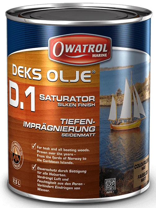 Owatrol Deks Olje D1 Matte Finish Saturating Hardwood Oil - Qt.