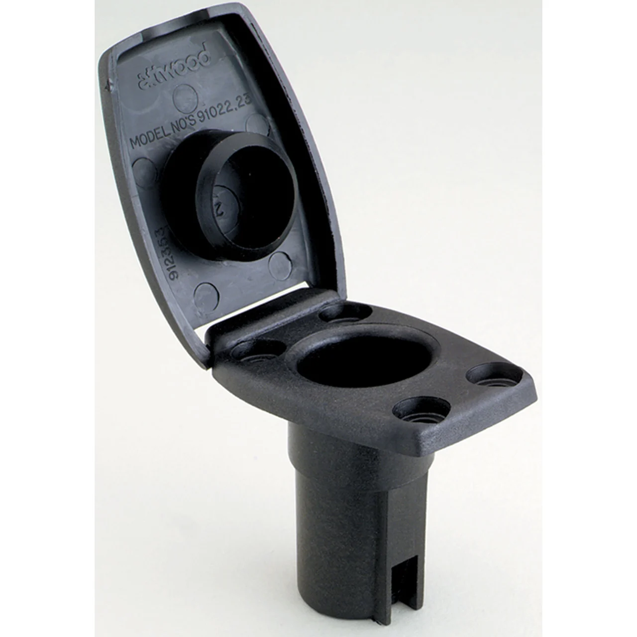 Attwood 91022-7 Oval Two-Pin Base for Angled Pole Light - 91022-7