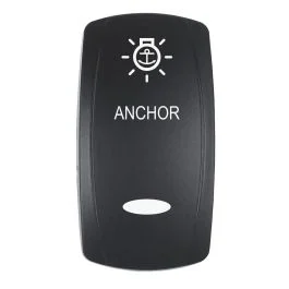 Pacer Actuator - 'Anchor' F/V Series Contura Switches - Black - Laser Etched (Top/Bottom Light)