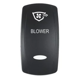 Pacer Actuator - 'Blower' F/V Series Contura Switches - Black - Laser Etched (Top/Bottom Light)