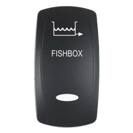 Pacer Actuator - 'Fishbox' F/V Series Contura Switches - Black - Laser Etched (Top/Bottom Light)
