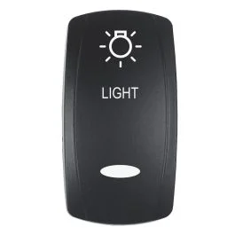 Pacer Actuator - 'Light' F/V Series Contura Switches - Black - Laser Etched (Top/Bottom Light)