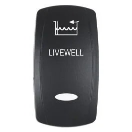 Pacer Actuator - 'Livewell' F/V Series Contura Switches - Black - Laser Etched (Top/Bottom Light)
