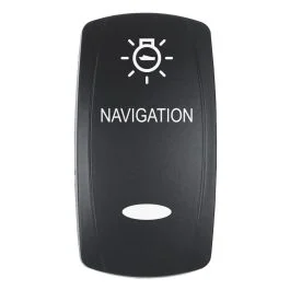 Pacer Actuator - 'Navigation' F/V Series Contura Switches - Black - Laser Etched (Top/Bottom Light)