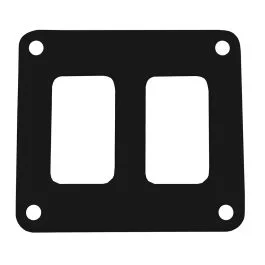 Pacer Switch Panel - 2 Switch & 1 Row - 3" X 2.75" - Black Powder Coated Aluminum