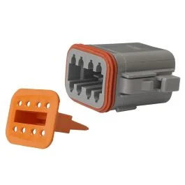 Pacer Deutsch Dt Plug & Wedge Lock Kit - 8 Position - 5 Pack