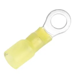 Pacer 12-10 Awg Heat Shrink Ring Terminal - 1/4" Stud Size - 25 Pack