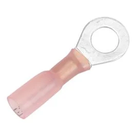 Pacer 22-18 Awg Heat Shrink Ring Terminal - 1/4" Stud Size - 100 Pack