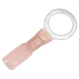 Pacer 22-18 Awg Heat Shrink Ring Terminal - 3/8" Stud Size - 25 Pack