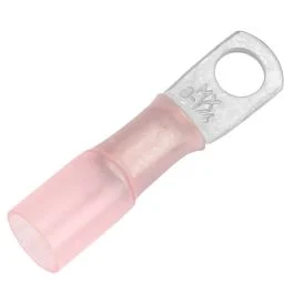 Pacer 8 Awg Heat Shrink Ring Terminal - 1/4" Stud Size - 25 Pack