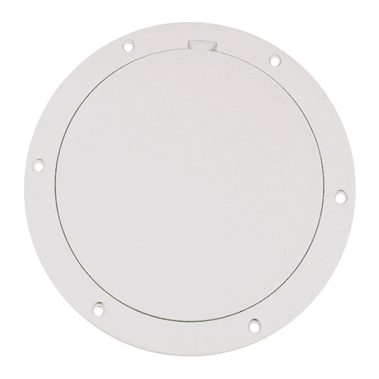 Beckson DP61-W Pry-Out Deck Plate - 6" with Smooth Center, White - DP61-W