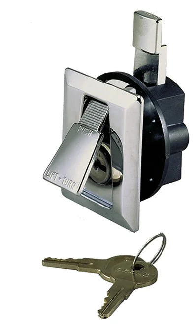 Perko Flush Lock & Latch w/2 Keys Chrome