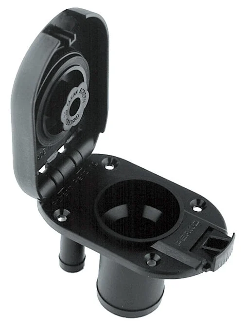 Perko Vented Gas Fill for 1-1/2" Hose Straight Neck Black