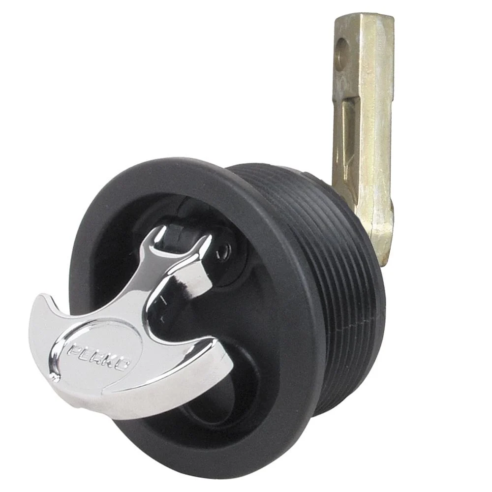 Perko Flush Mount Latch - Straight Cam Bar - 2.5" Hole - Black – Marine Boat Replacement Part