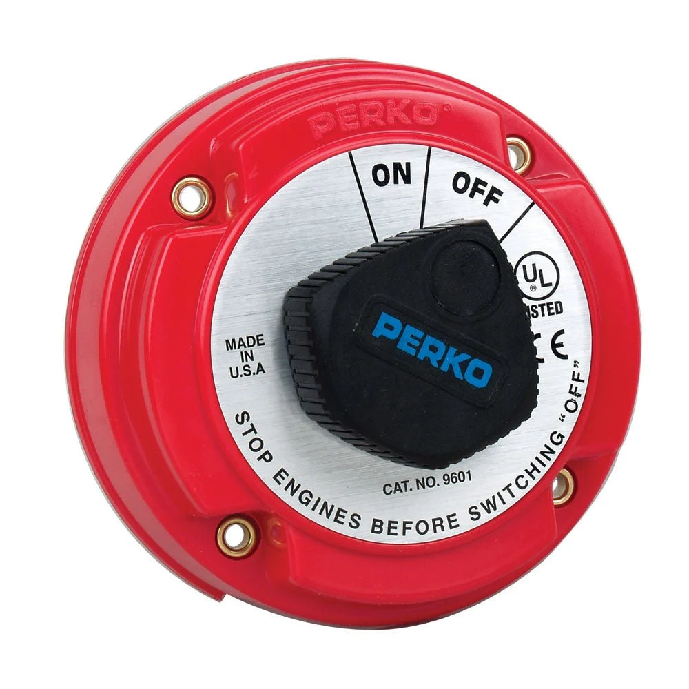 Perko Medium Duty Battery Disconnect Shut Off/On - 250 Amp Continuous, 12-32VDC – Marine Boat Replacement Part