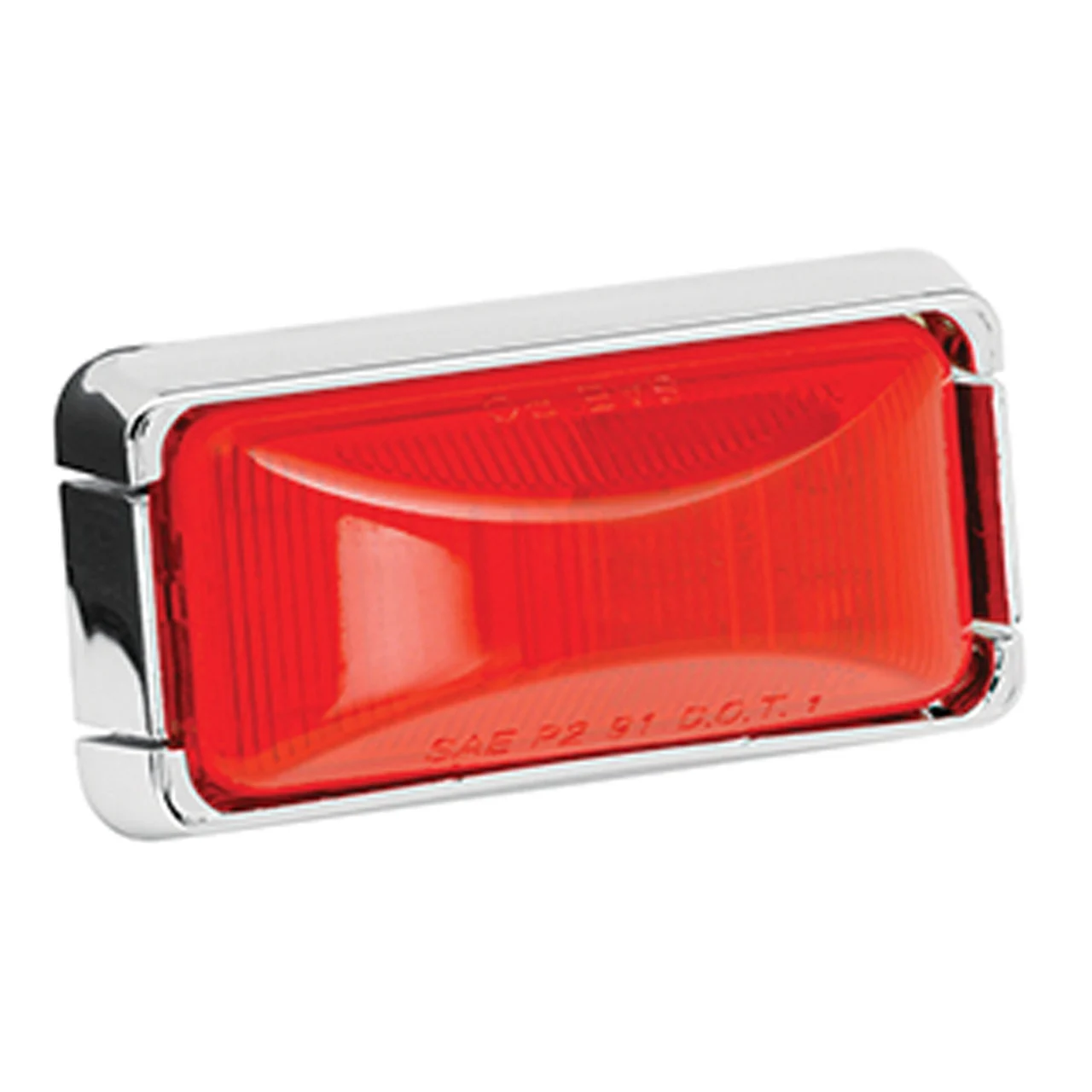 Wesbar 203295 Side Marker Light Kit With Chrome Housing - Red - 203295