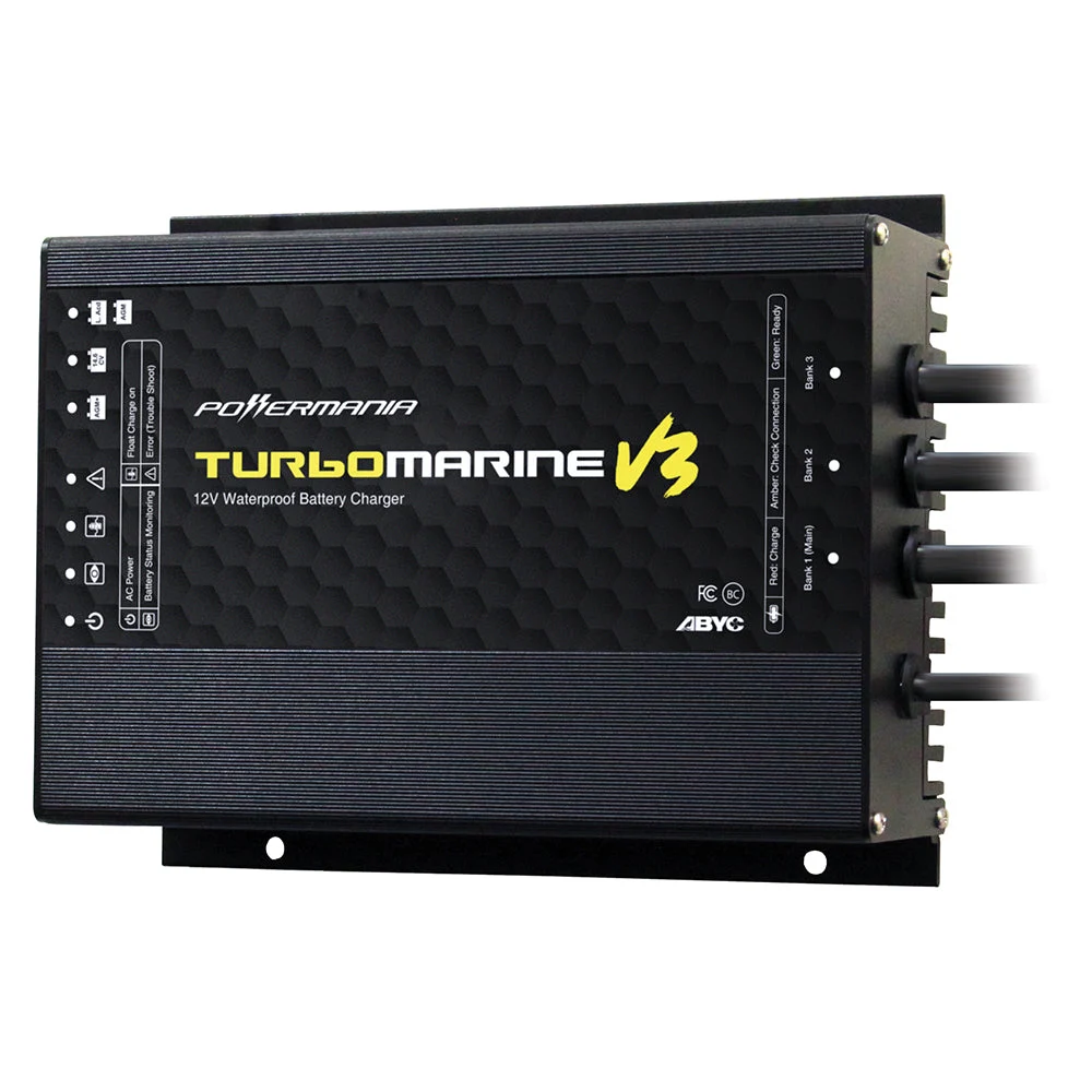 Powermania Turbo M212V3 12 Amp 2-Bank 12/24VDC Waterproof Charger