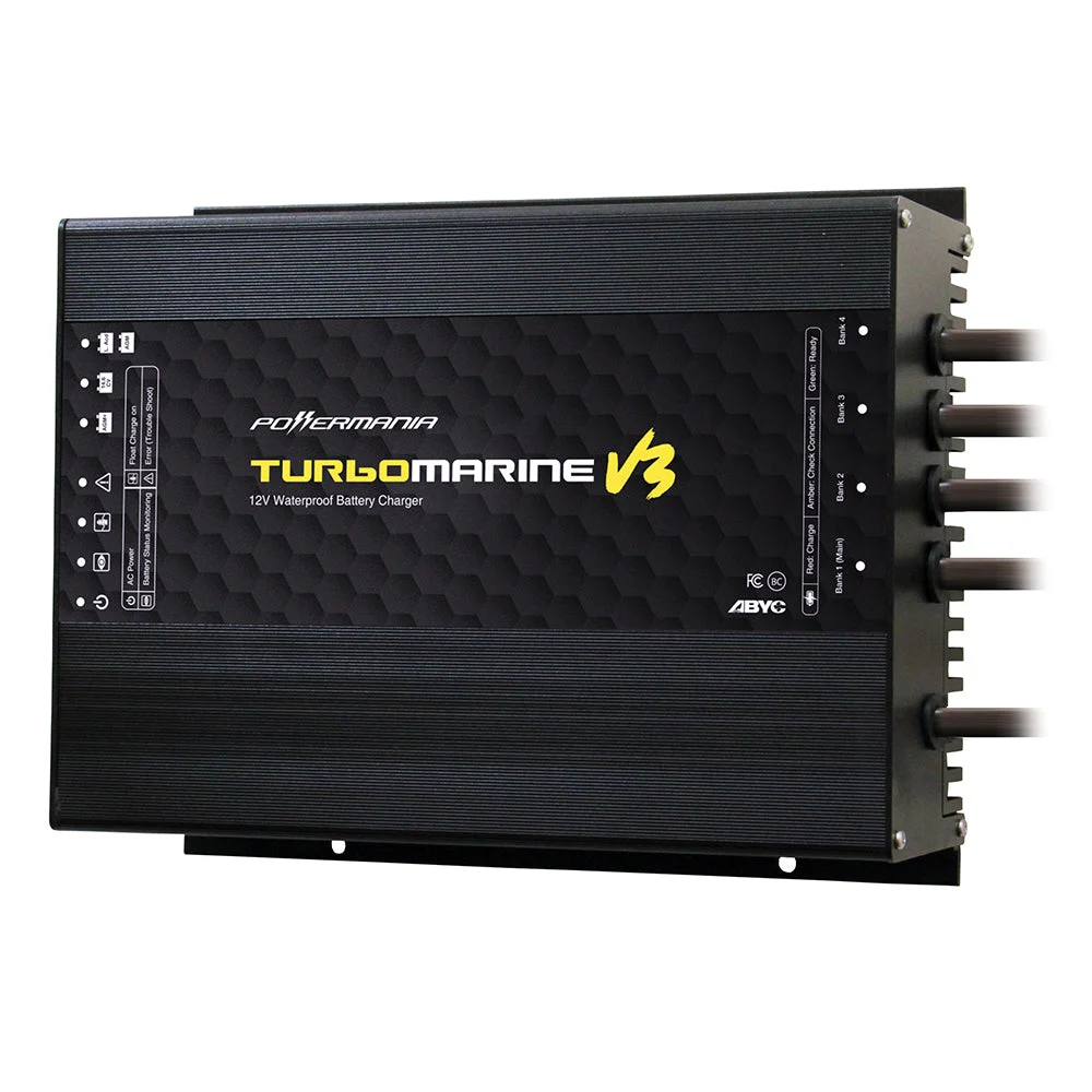 Powermania Turbo M340V3 40 Amp 3-Bank 12/24/36VDC Waterproof Charger