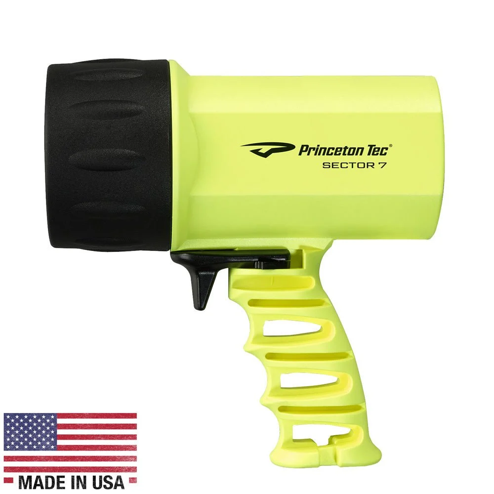 Princeton Tec Sector 7 LED Spotlight - Neon Yellow – Marine Electrical Replacement Part