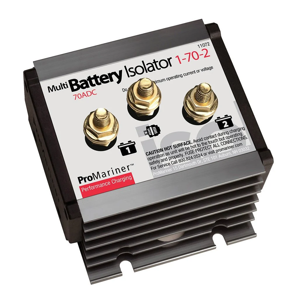 ProMariner Battery Isolator - 1 Alternator - 2 Battery - 70 AMP – Marine Boat Replacement Part