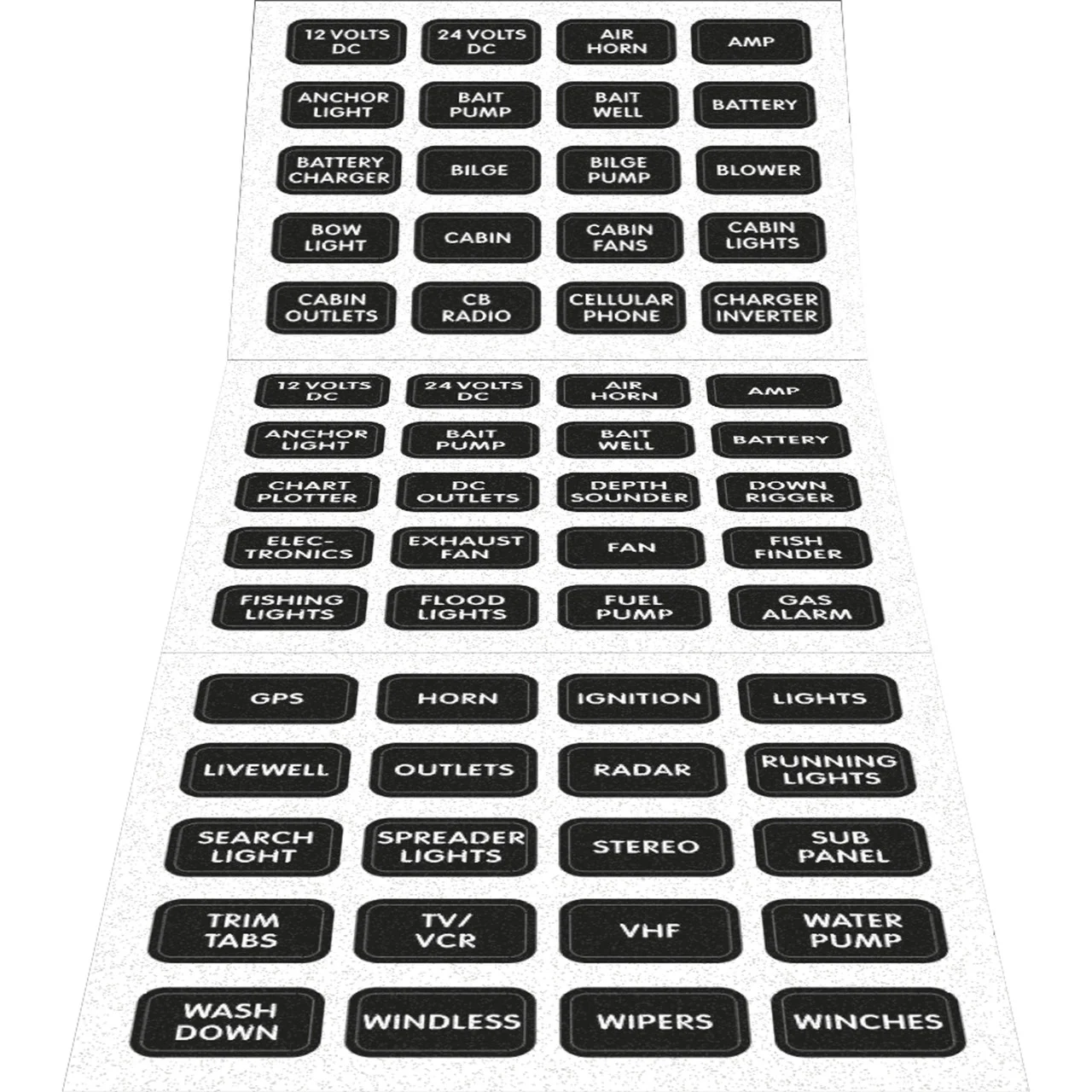 Blue Sea Systems 8214-BSS Black 60 Label Set - 8214-BSS