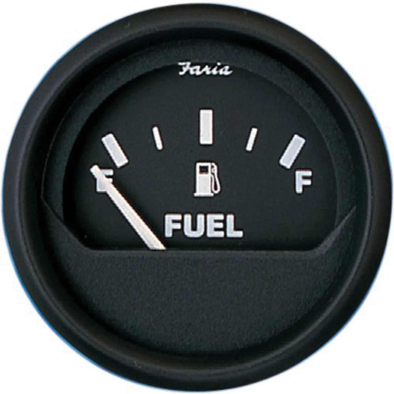 Faria 12801 Euro Fuel Level Gauge (E-1/2-F) - 2", Black - 12801