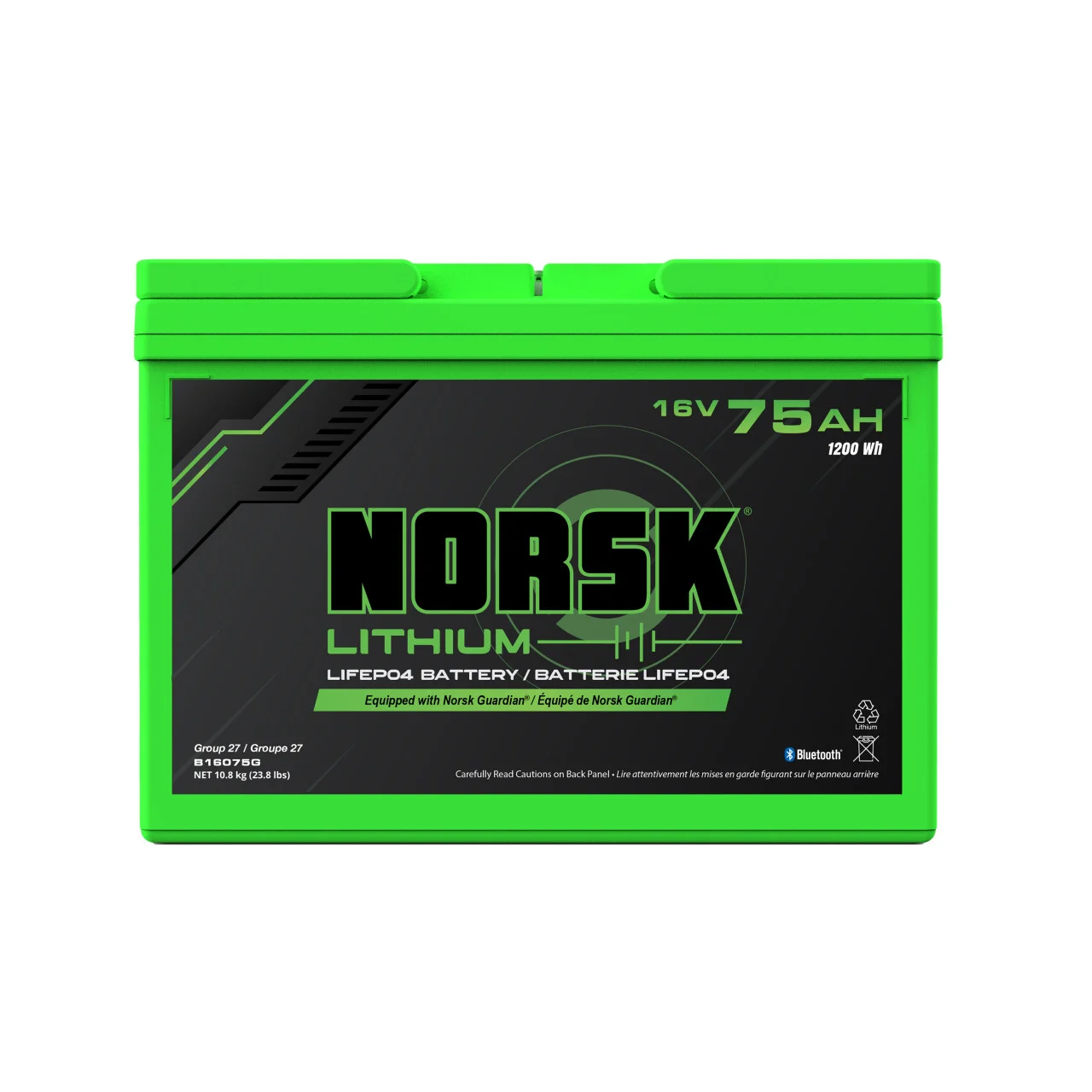 Norsk B16075g 16v 75ah Lifepo4 Lithium Deep Cycle Battery - B16075G