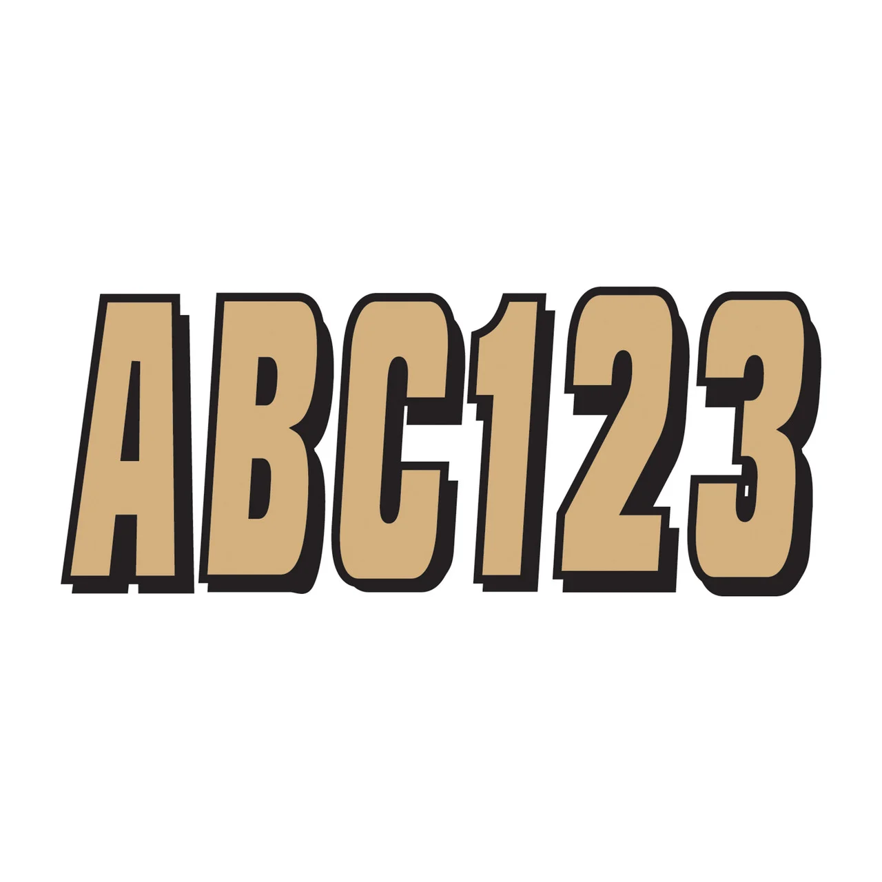 Hardline Products BRBLK320 320 Series 3" Letter/Number Kit - Brown/Black - BRBLK320